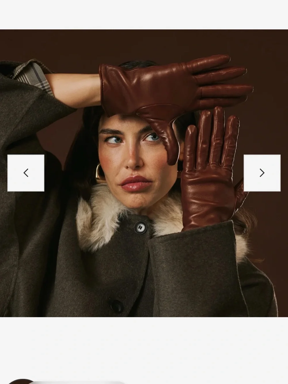 Fratelli Orsini Brown Italian Lambskin Leather Gloves- women’s 8.5